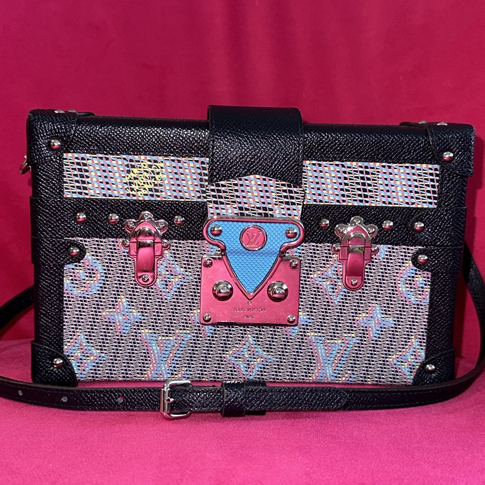 Louis Vuitton LV pop petit Malle trunk hard sided clutch purse bag - Picture 1 of 16